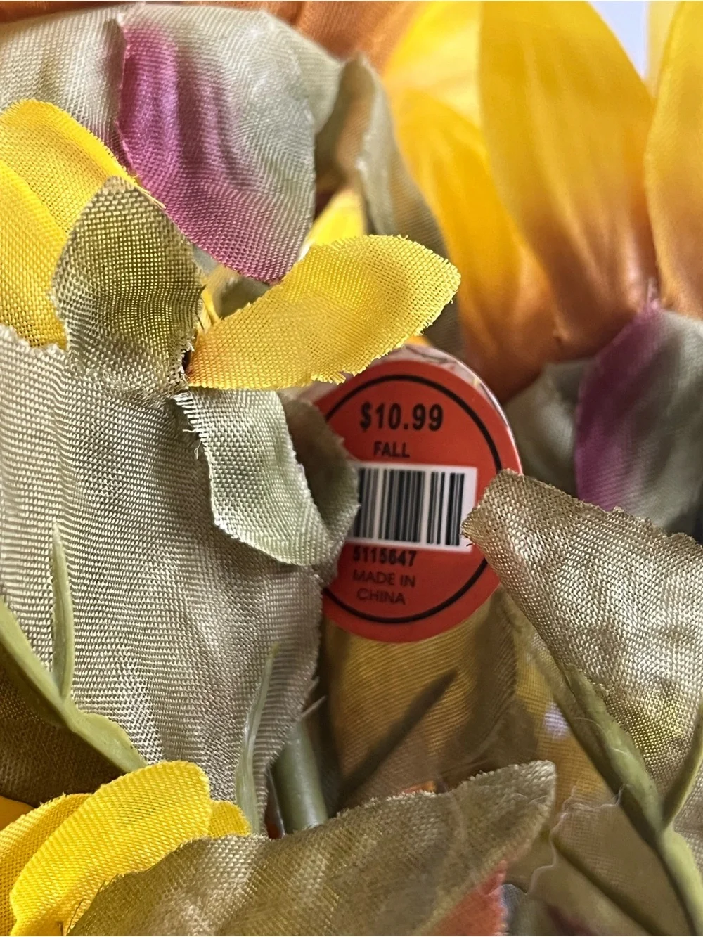 Artificial Sunflower and Autumn Floral Bouquet - Yellow and Orange